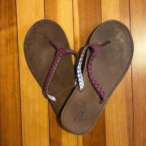 American Eagle Leather Flip Flops